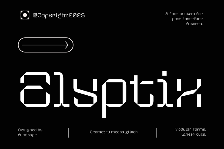 Preview of Elyptix Font