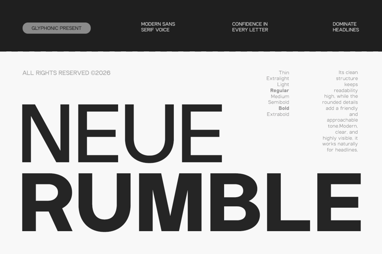 Preview of GC Neue Rumble Font