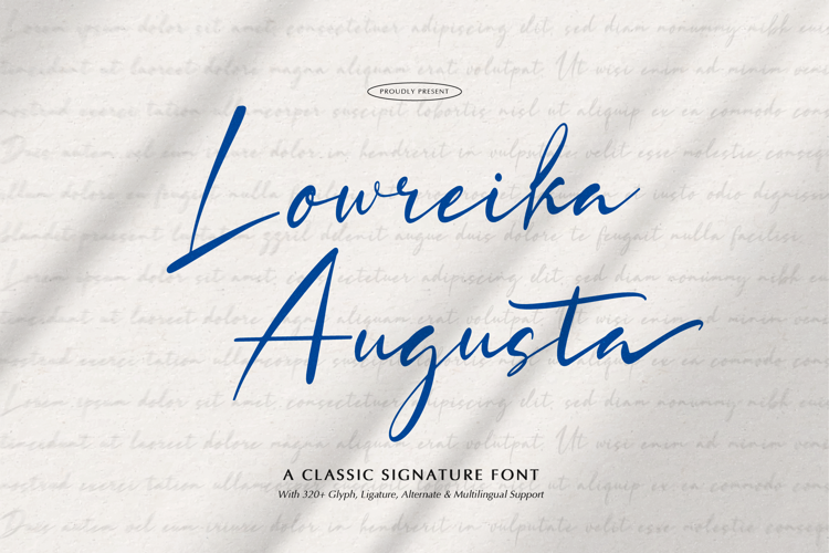 Preview of Lowreika Augusta Font