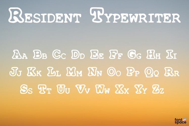 Resident Typewriter Font