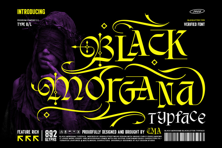 Preview of Black Morgana Font