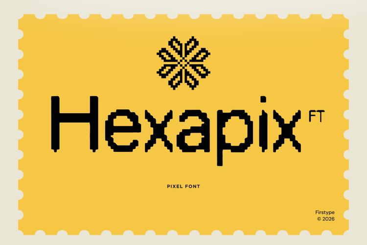 Preview of FT Hexapix - Nordic Pixel Display Font