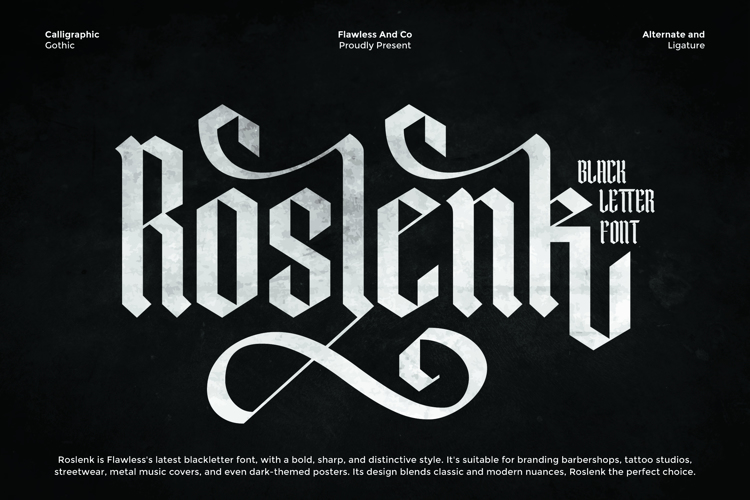Preview of ROSLENK Font