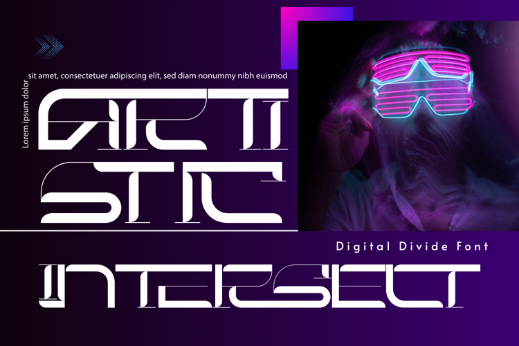 Preview of DIGITAL DIVIDE Font