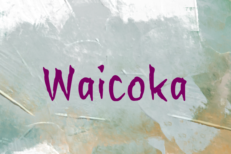 Preview of w Waicoka Font