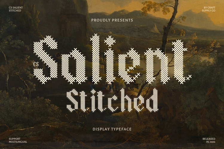 Preview of CS Salient Stitched Font