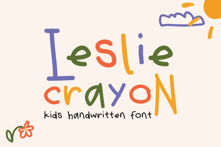 Preview of Leslie Crayon Font