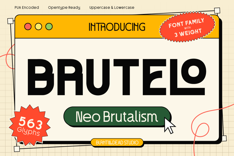 Preview of Brutelo Font