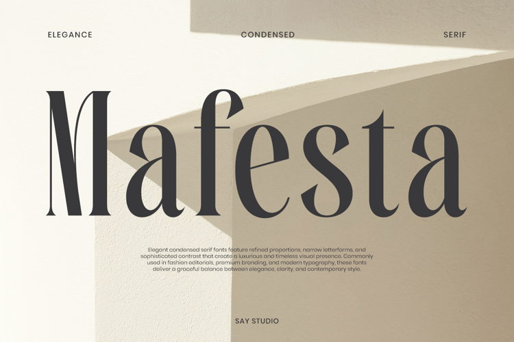 Preview of Mafesta DEMO Font