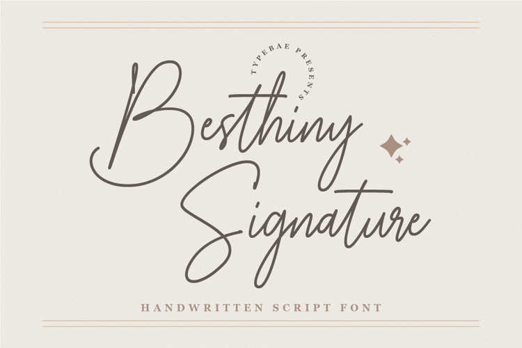 Preview of Besthiny Signature Font