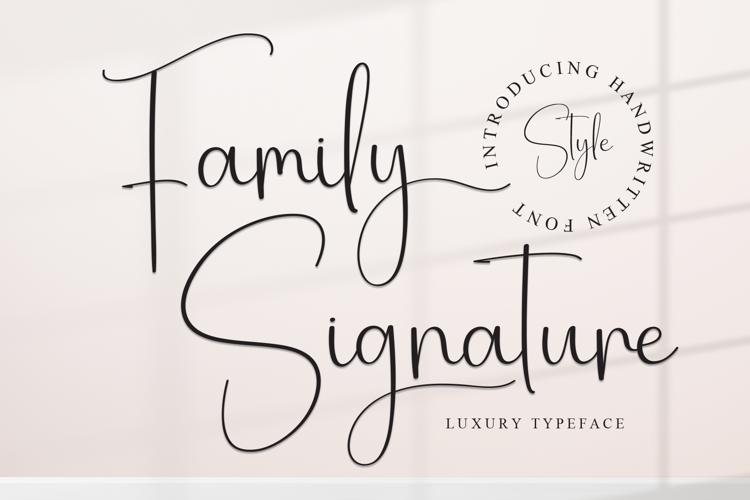 Preview of Family Signature Font