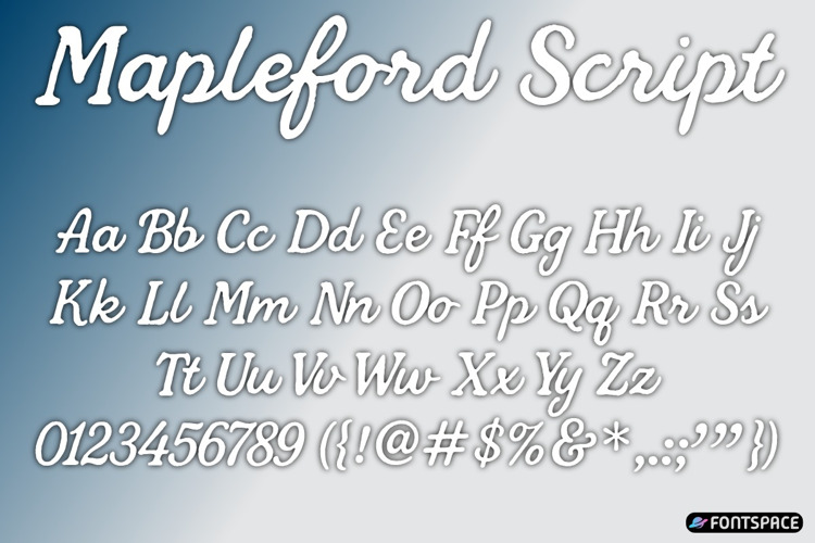 Preview of Mapleford Font