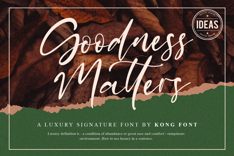 Goodness Matters Font
