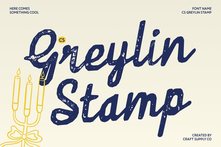 Preview of CS Greylin Stamp Font