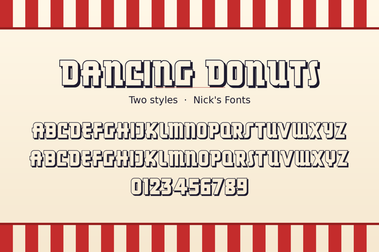 Preview of Dancing Donuts Font