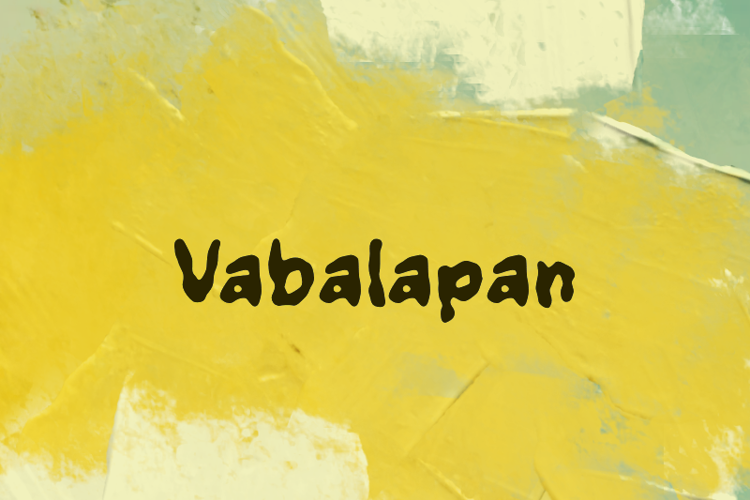 Preview of v Vabalapan Font