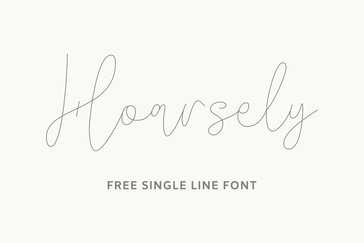 Hoarsely Single Line Font