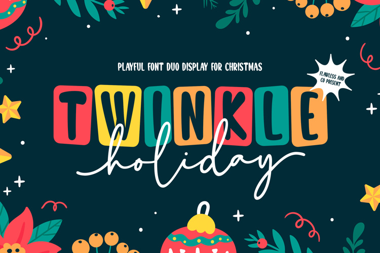 Preview of TWINKLE HOLIDAY SQUARE Font