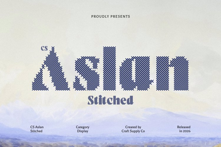 Preview of CS Aslan Stitched Font