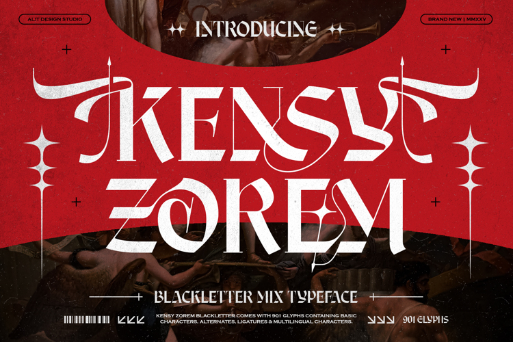 Preview of Kensy Zorem Font