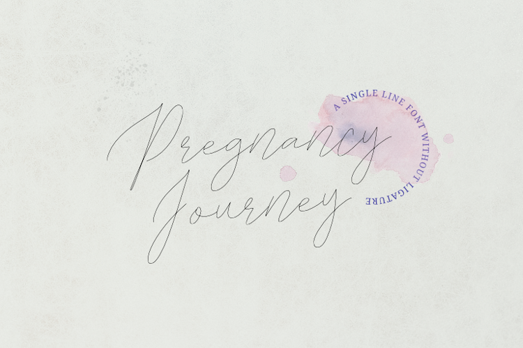 Pregnancy Journey Single Line Font
