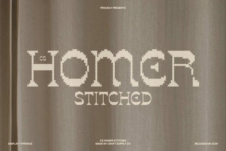 Preview of CS Homer Stitched Font