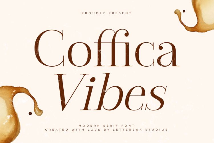 Preview of Coffica Vibes VERSION Font