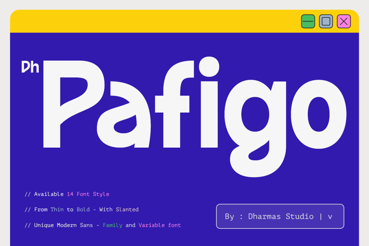 Preview of Dh Pafigo Font