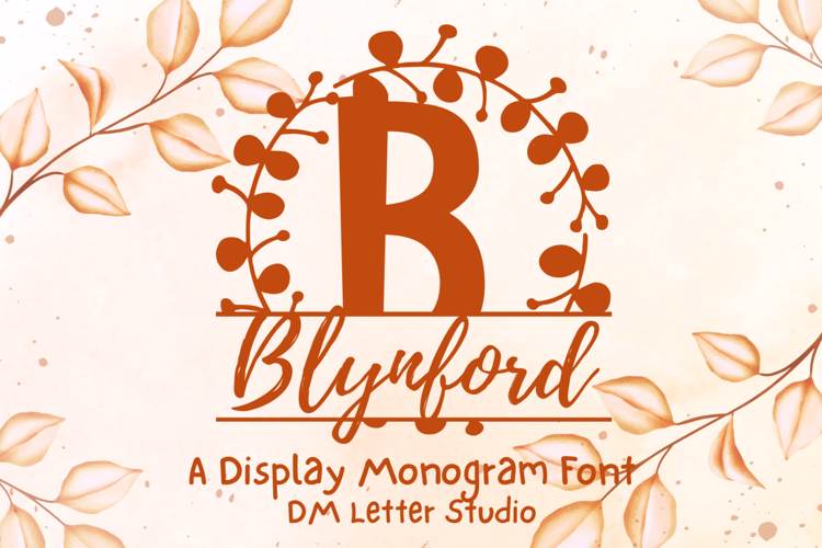 Preview of Blynford Split Monogram Font