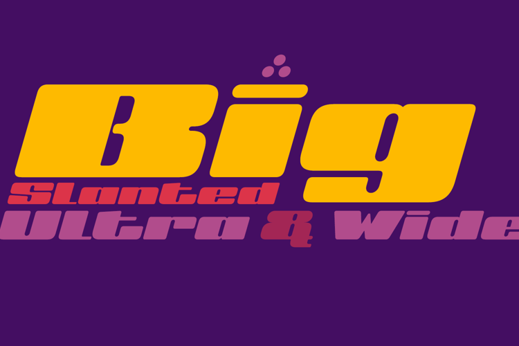 Preview of BIG Slanted Font