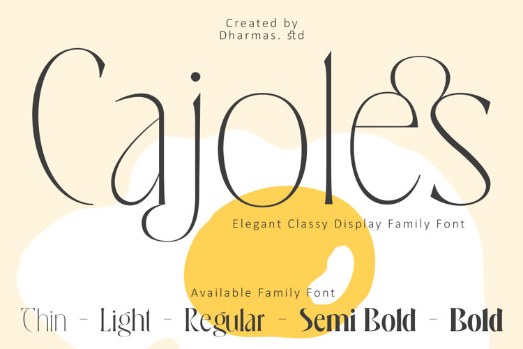 Cajoles Thin Font