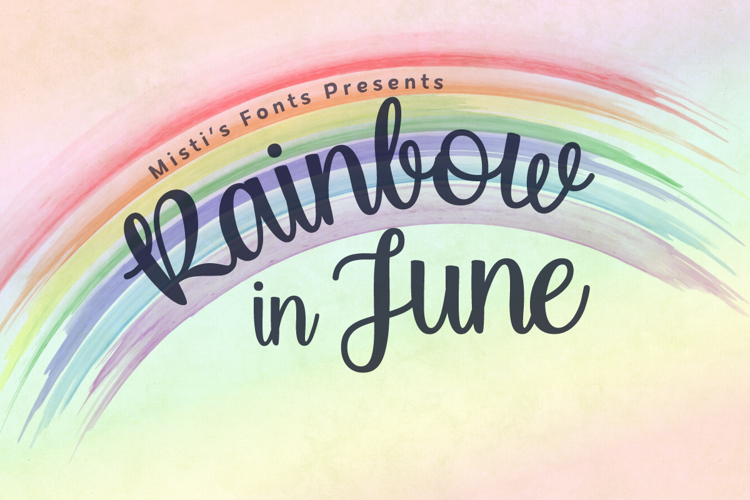 Rainbow in June Font