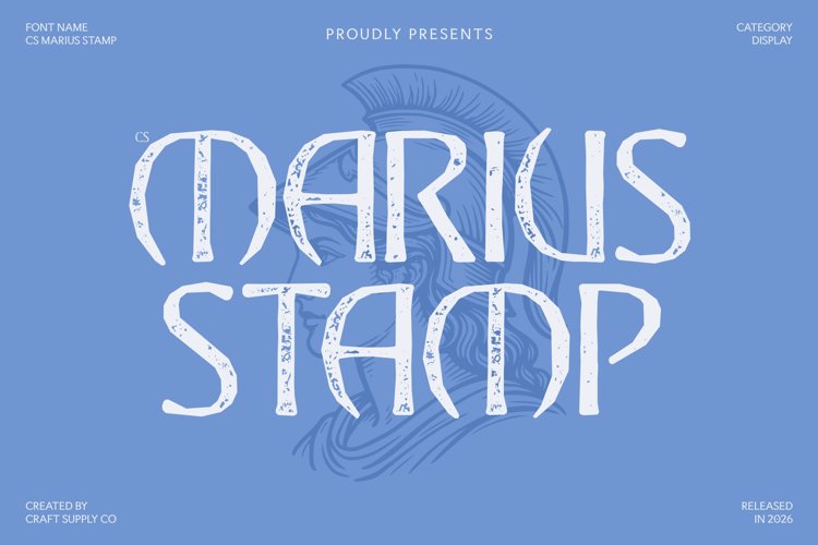 Preview of CS Marius Stamp Font
