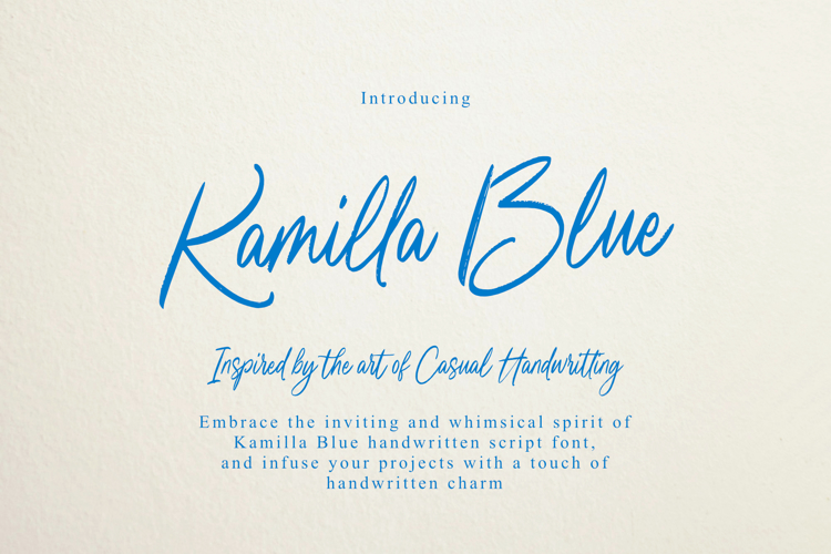 Kamilla Blue Font