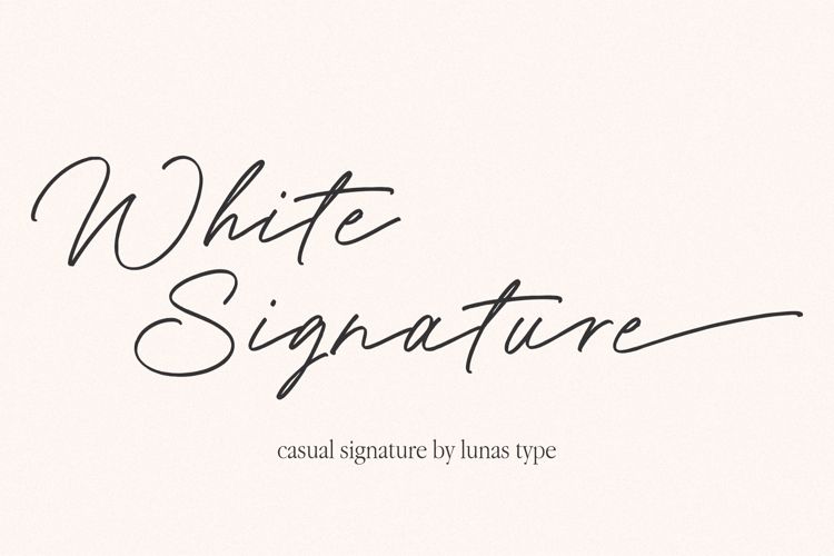 White Signature Font