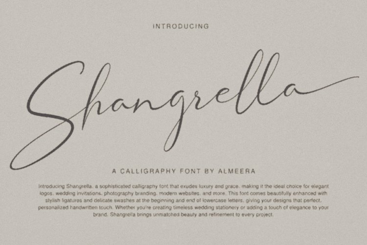 Preview of Shangrella Font