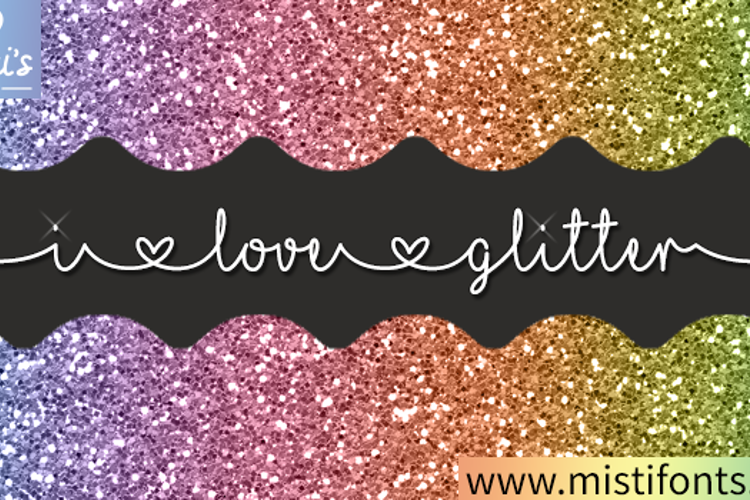 Mf I Love Glitter Font