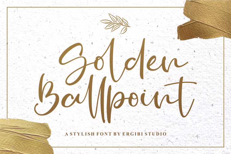 Golden Ballpoint Font