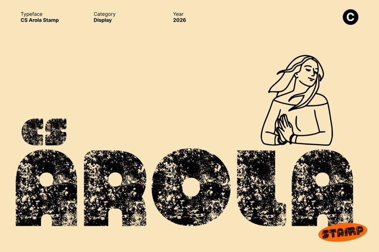 Preview of CS Arola Stamp Font