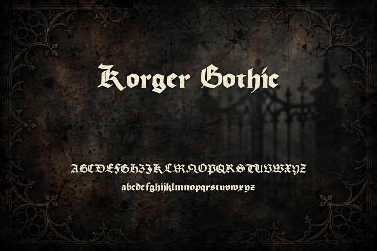 Preview of Korger Gothic Font