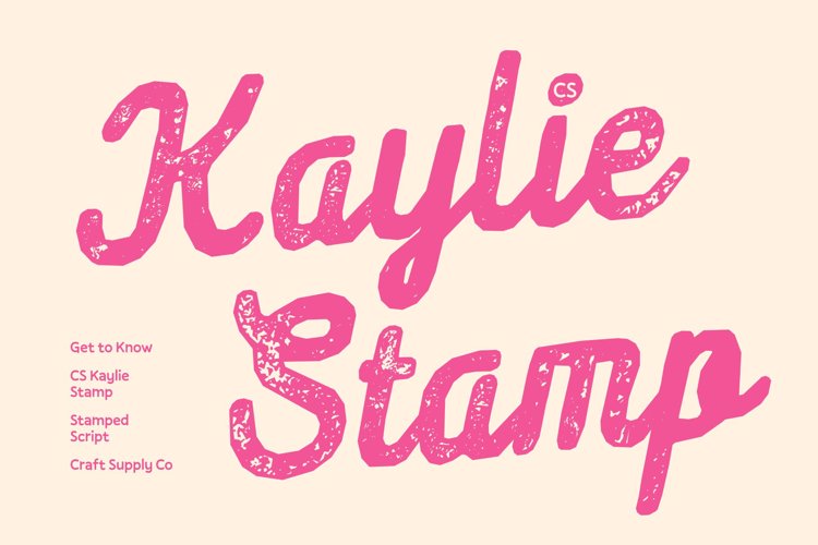 Preview of CS Kaylie Stamp Font
