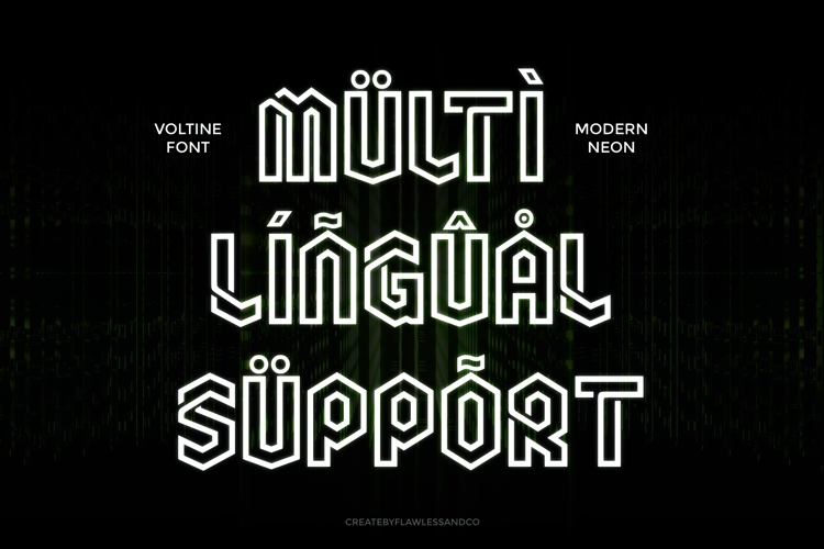 Preview of VOLTINE Font