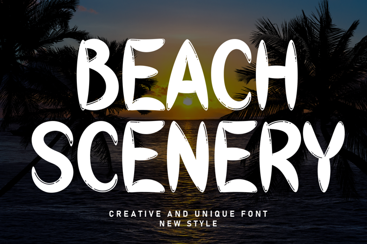Preview of Beach Scenery Font