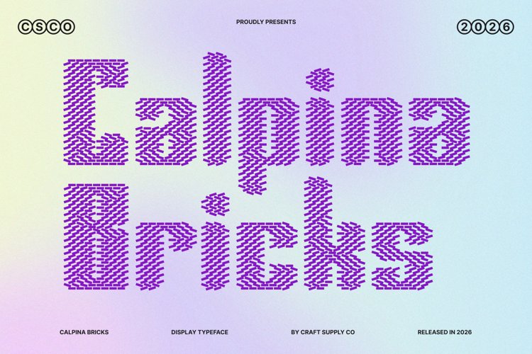 Preview of Calpina Bricks Font