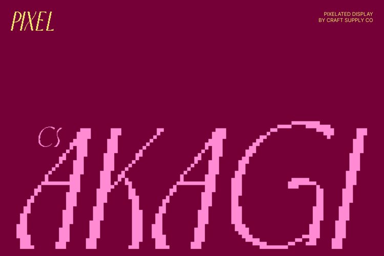 Preview of CS Akagi Pixel Font