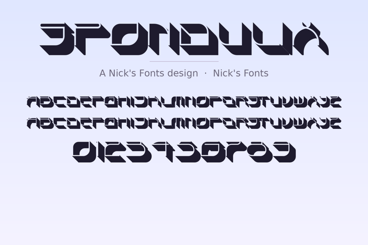 Preview of Spondulix Font