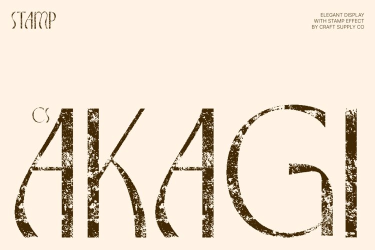 Preview of CS Akagi Stamp Font