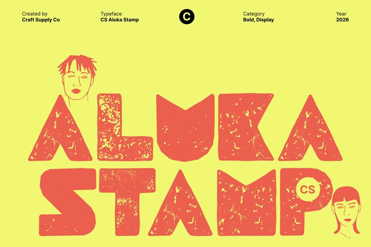 Preview of CS Aluka Stamp Font