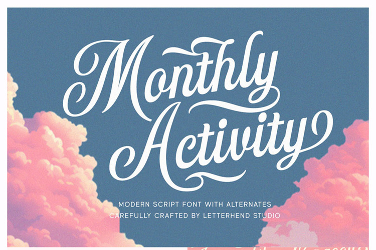 Monthly Activity Font