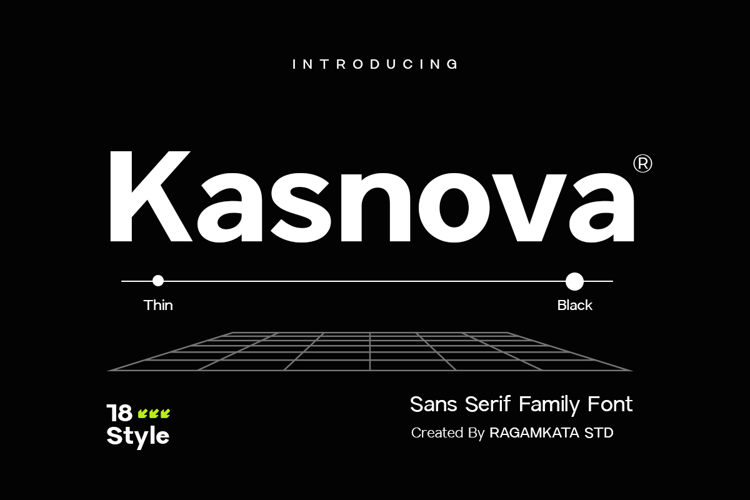 Preview of Kasnova Font